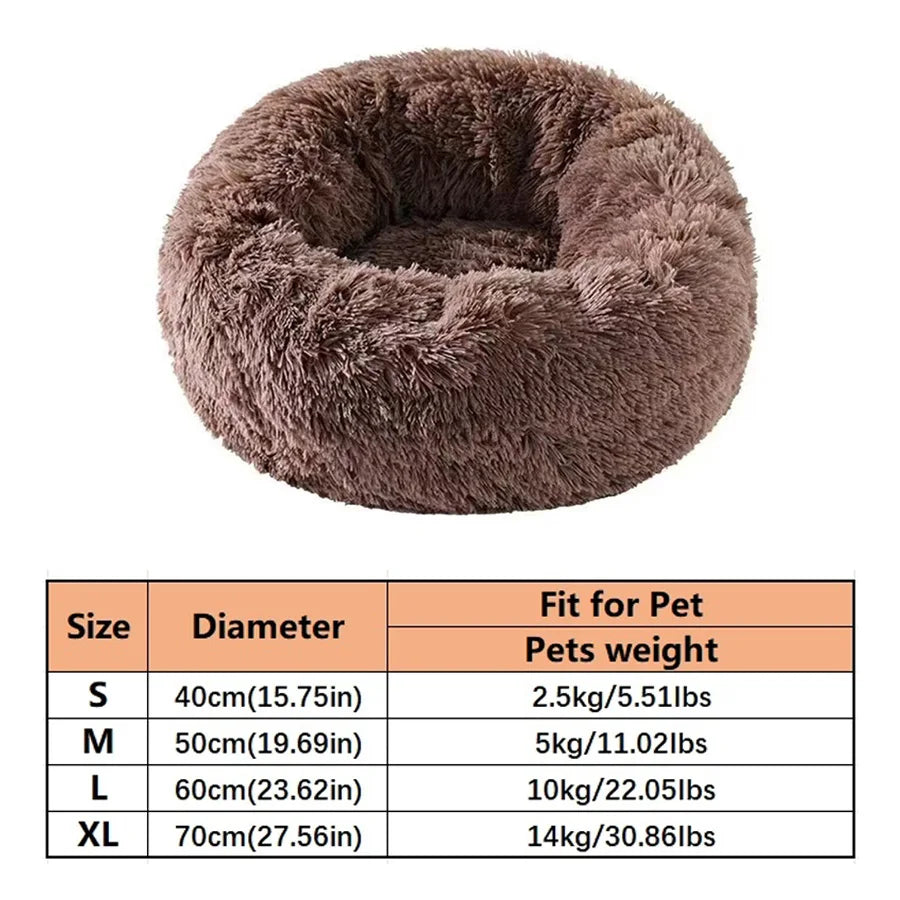 Cozy Plush Donut Pet Bed (Small/Medium)