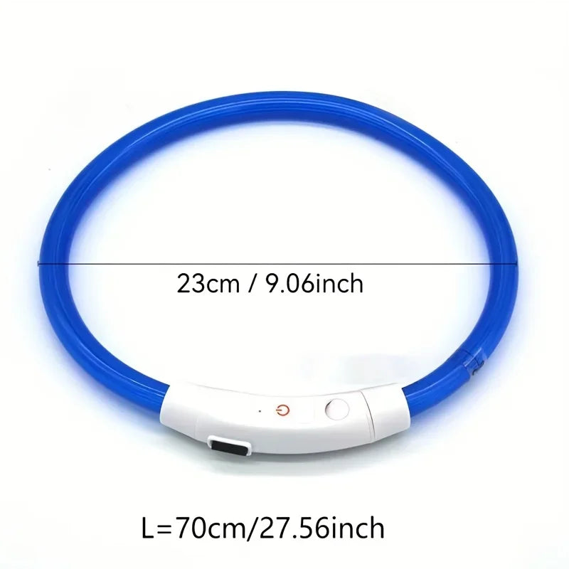 Rechargeable LED Dog Collar – Cut-to-Fit Glow Safety Ring