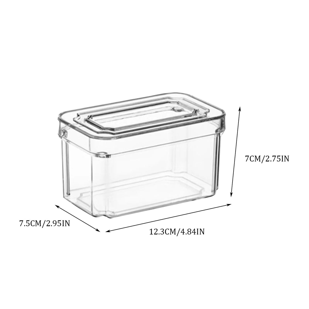 Clear Stackable Fridge Organizer Bin with Lid (Sold Individually)