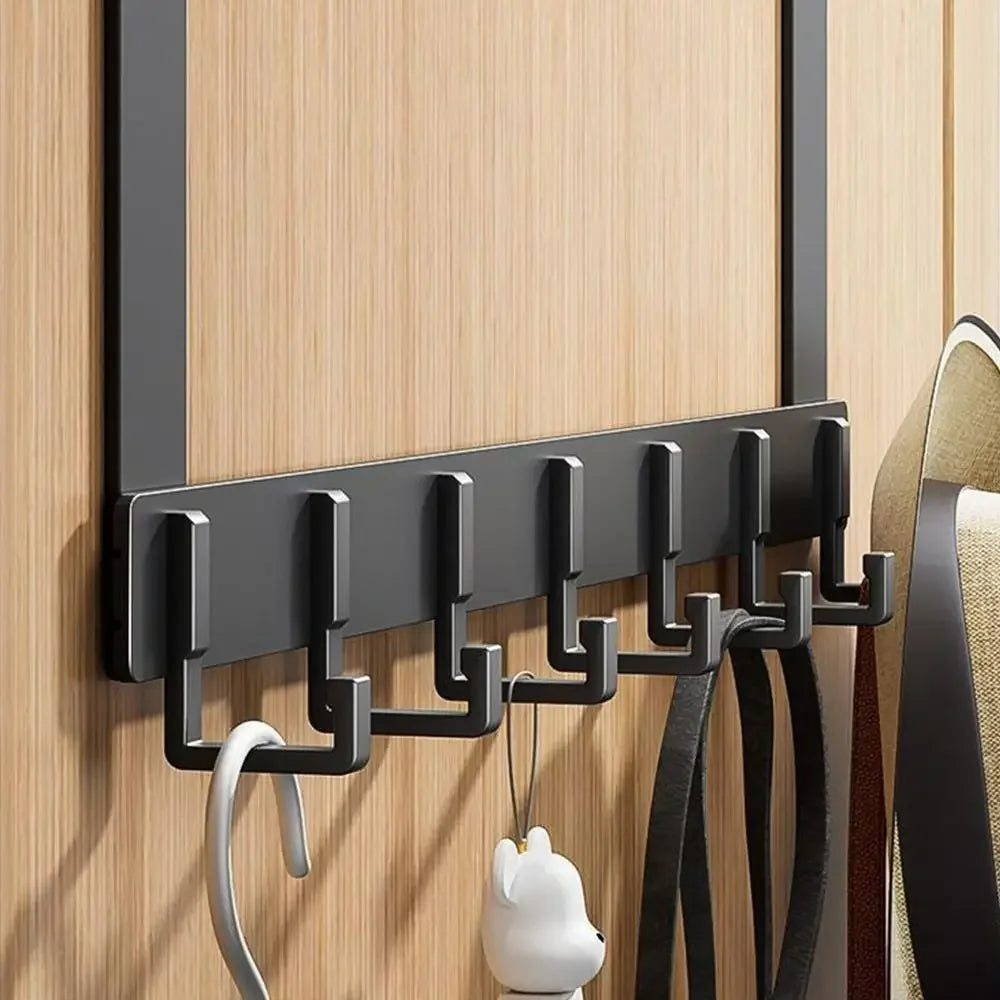 Over-the-Door 6-Hook Rack - No-Drill Coat & Towel Hanger
