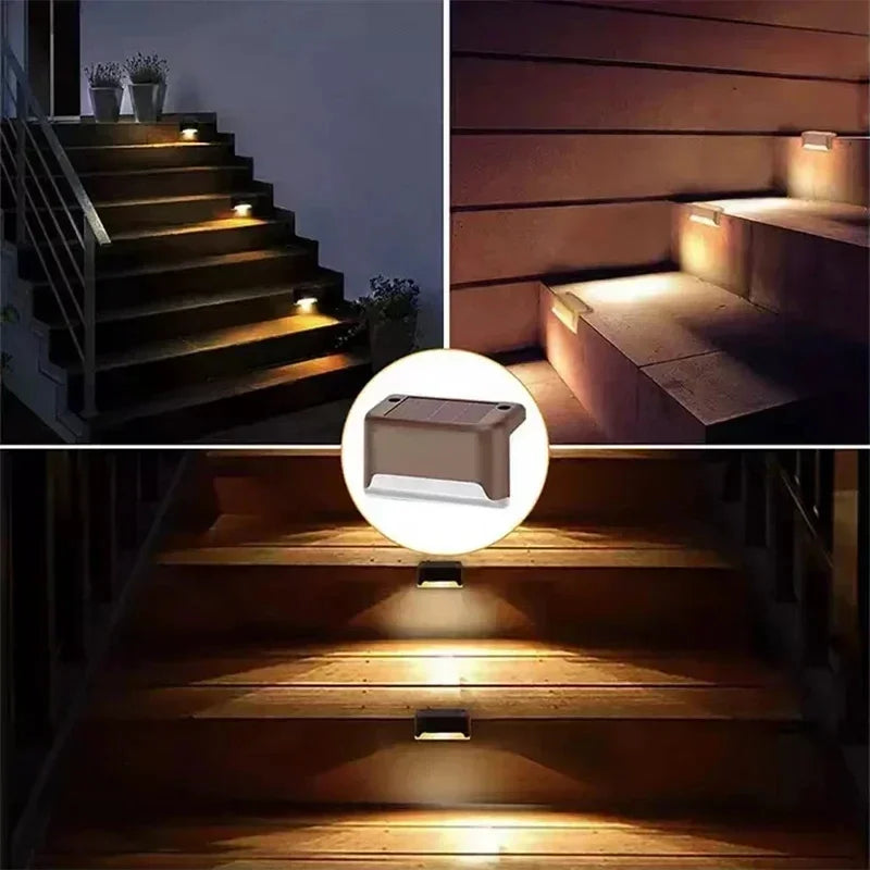 Solar Step & Deck Lights – Warm White Waterproof Stair, Fence & Railing Lights
