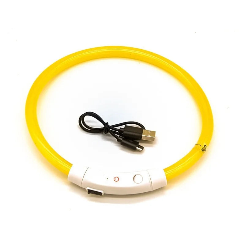 Rechargeable LED Dog Collar – Cut-to-Fit Glow Safety Ring