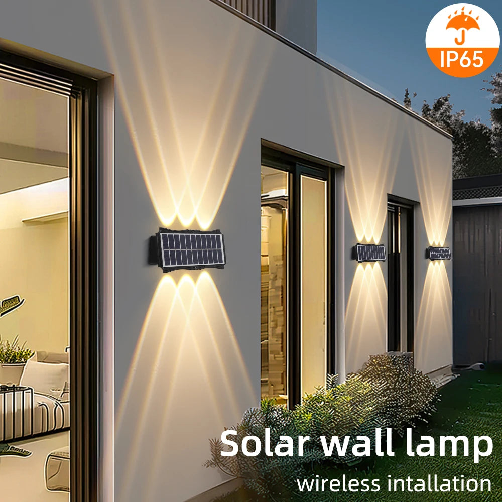 Modern Solar Vertical LED Wall Lamp