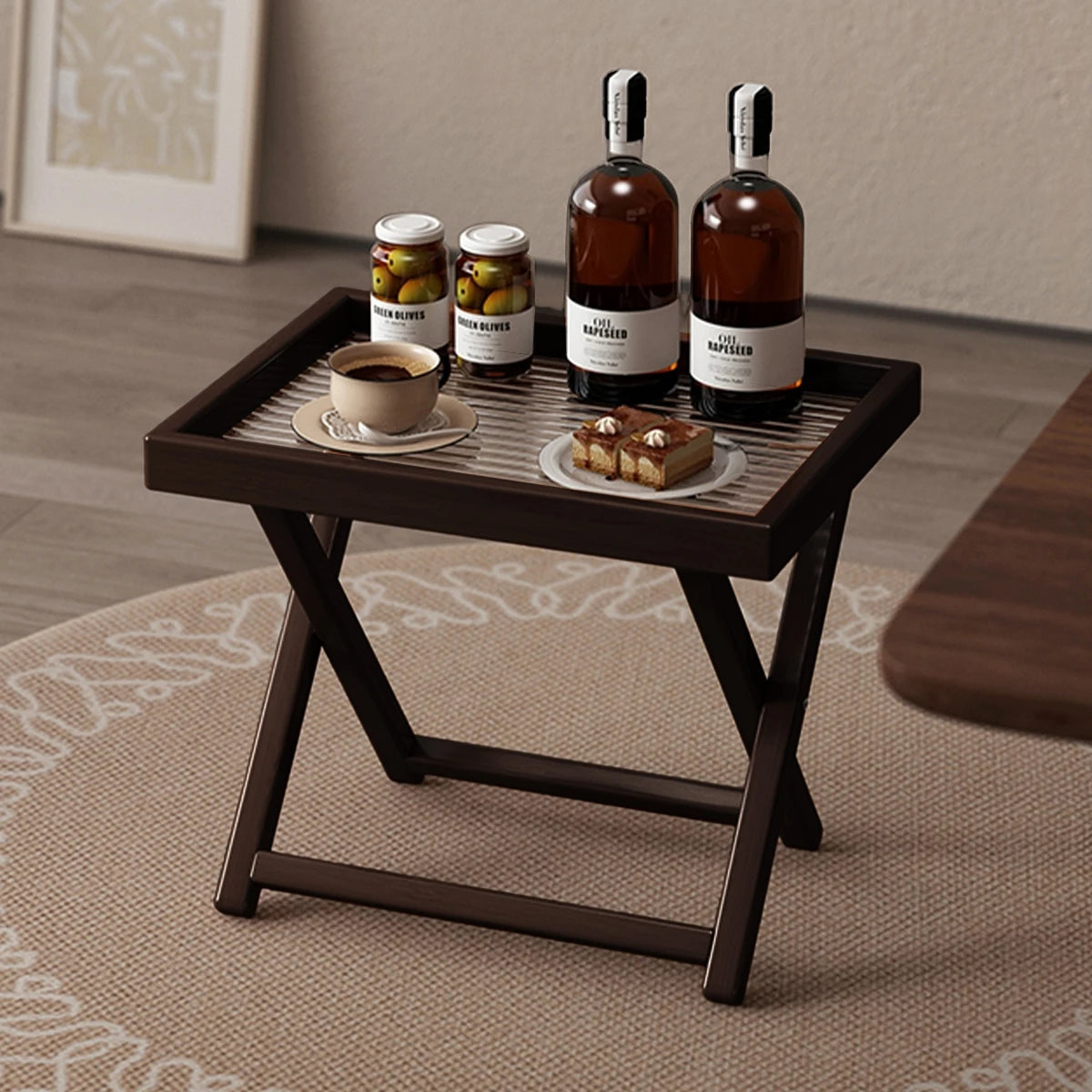 Folding Bamboo Portable Side Table