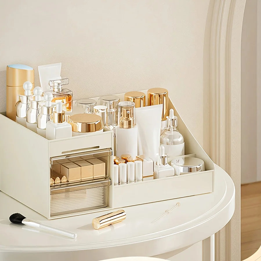 Vanity Makeup Organizer with Drawers - Countertop Cosmetic Storage