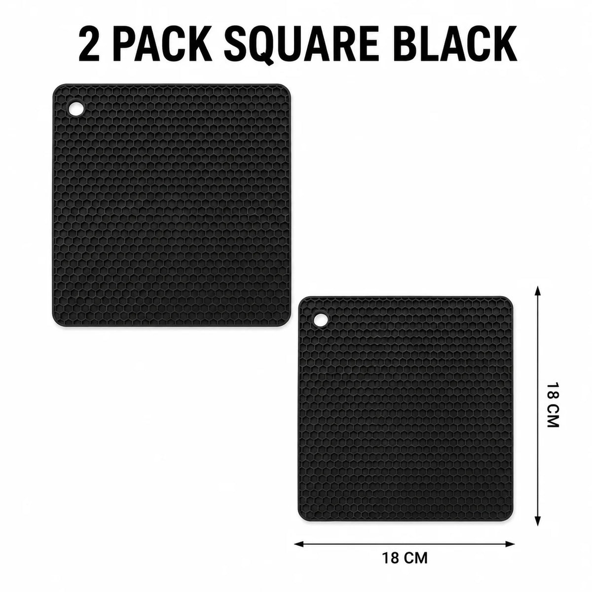 Silicone Honeycomb Trivet Mats, 2-Pack (7 in)