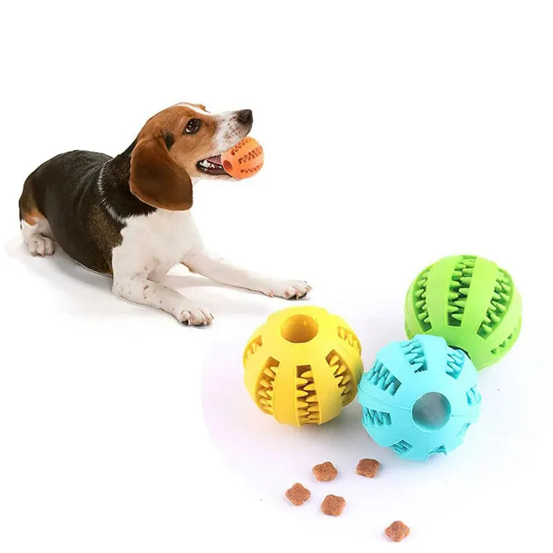 Treat Dispensing Dog Ball – Bite-Resistant Rubber Puzzle Toy