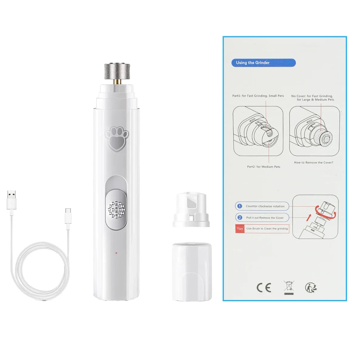 Rechargeable Quiet Pet Nail Grinder