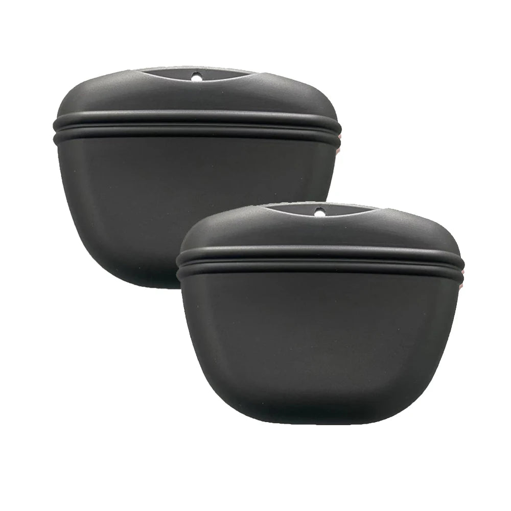 Silicone Dog Treat Pouch with Magnetic Closure & Clip (2-Pack)