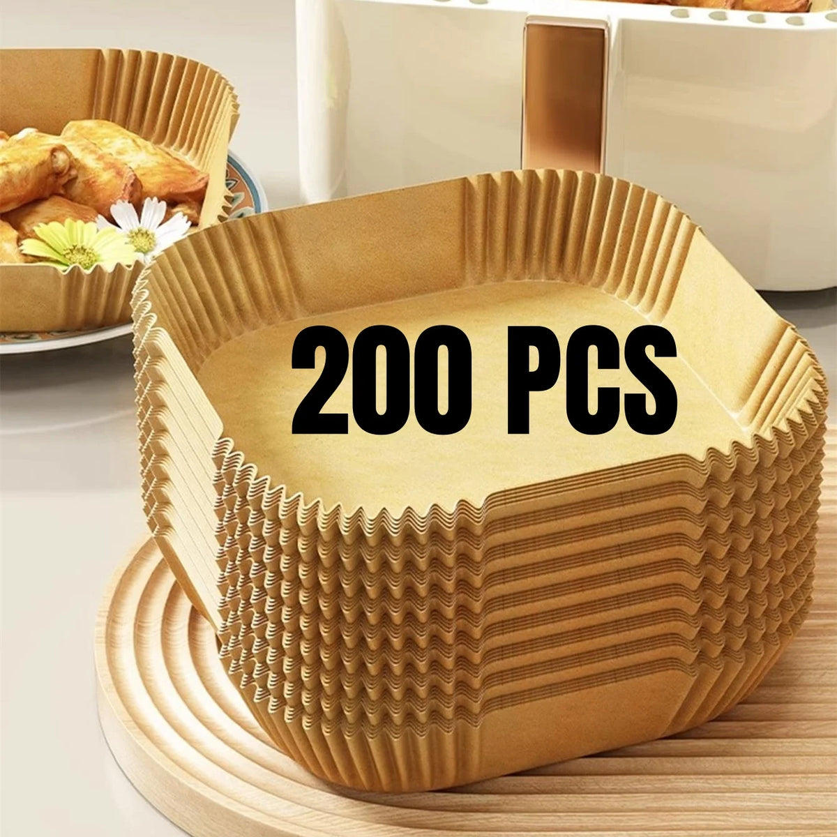 Air fryer liners, 200 pcs square