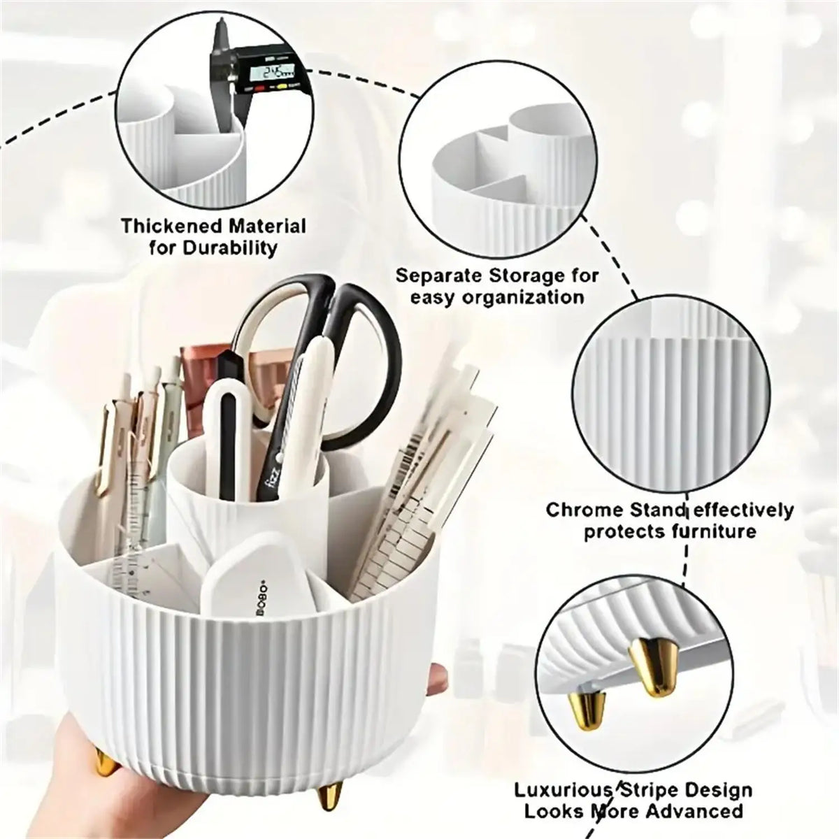 360 rotating makeup organizer