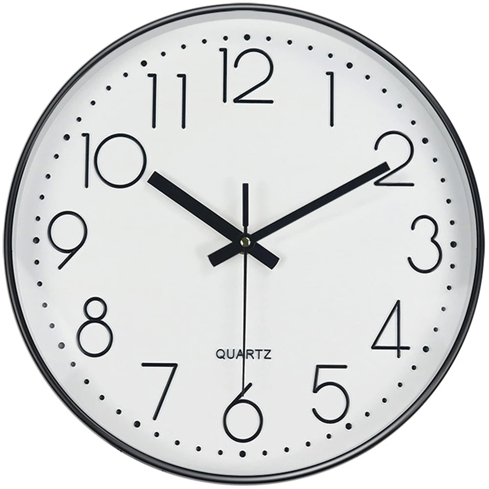 Modern Minimalist Silent Wall Clock with 3D Numbers