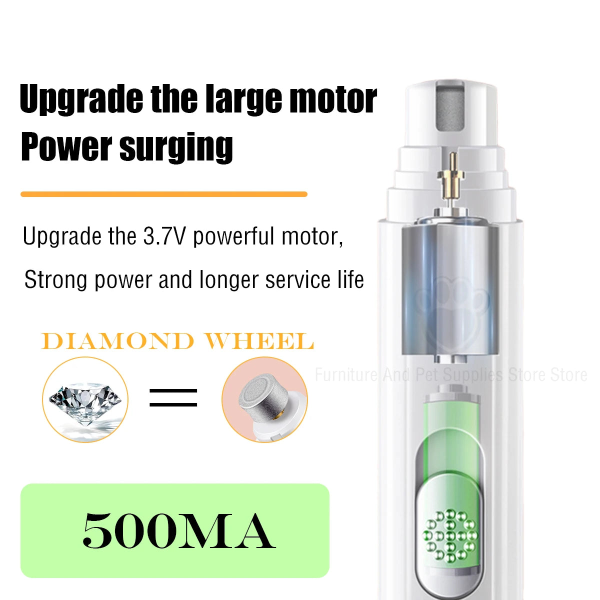 Rechargeable Quiet Pet Nail Grinder