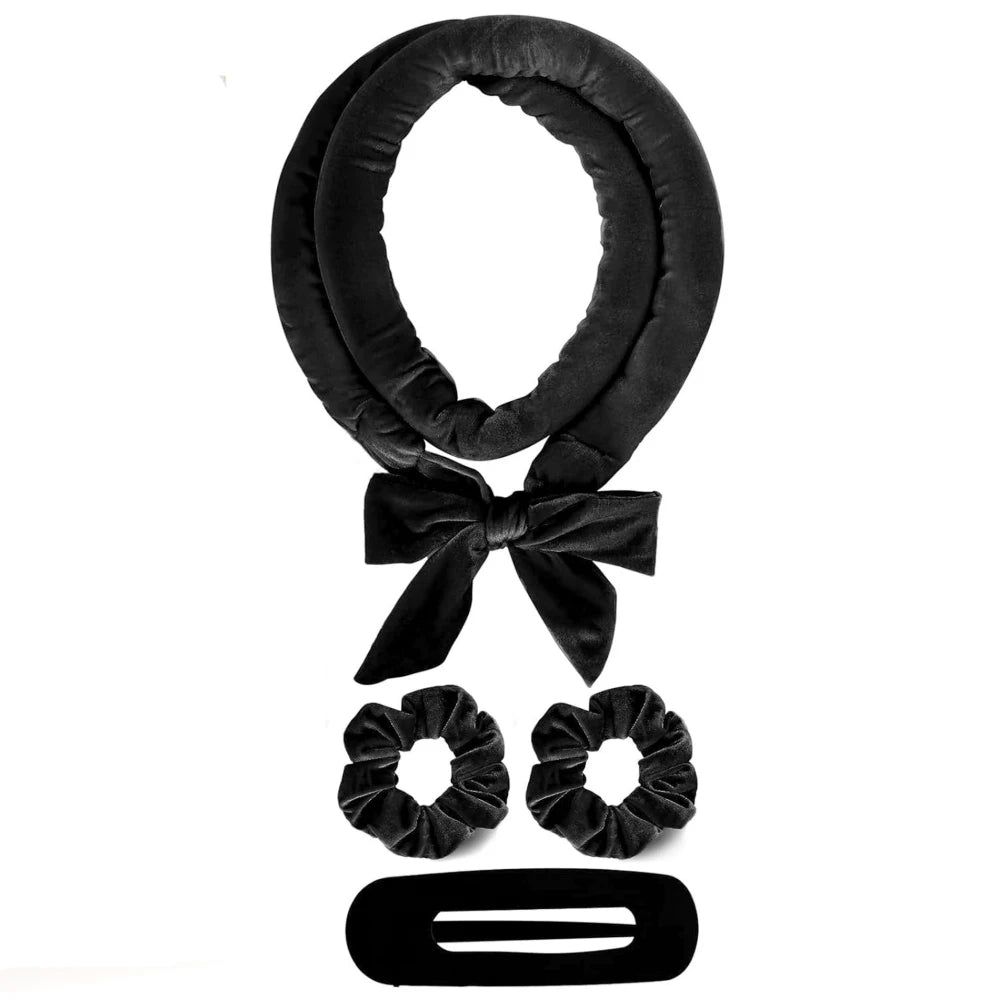 Heatless Curling Rod Headband Set with Scrunchies & Clip