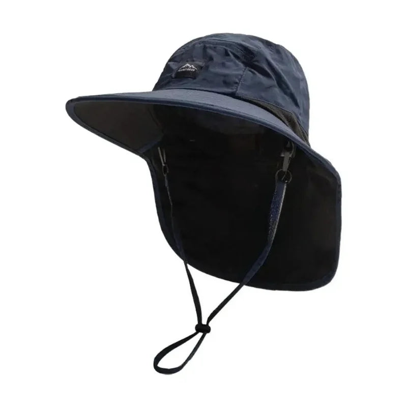 Wide Brim Sun Hat with Neck Flap – UV Protection, Quick-Dry