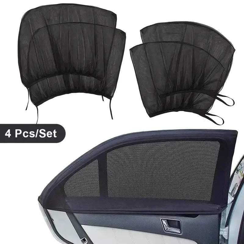 Breathable Mesh Car Window Shades - Slip-On Sock Style