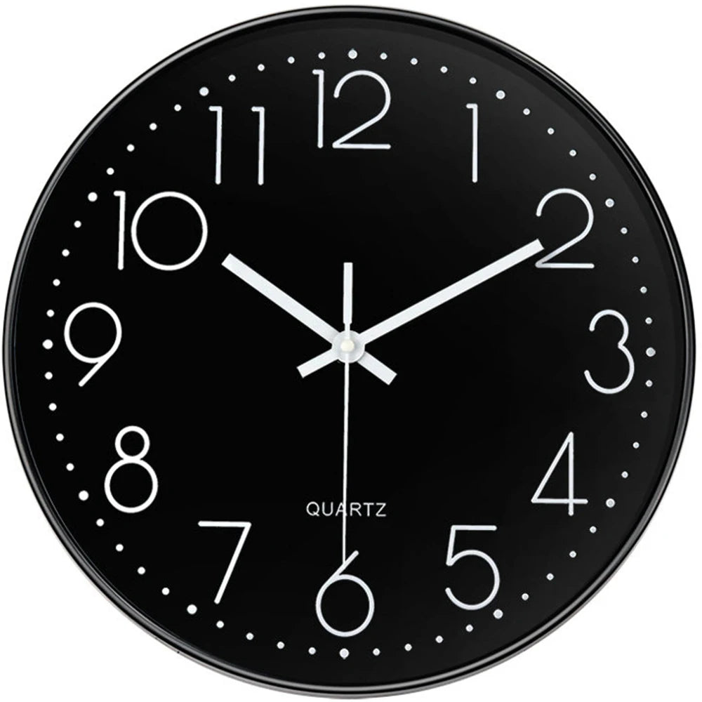 Modern Minimalist Silent Wall Clock with 3D Numbers