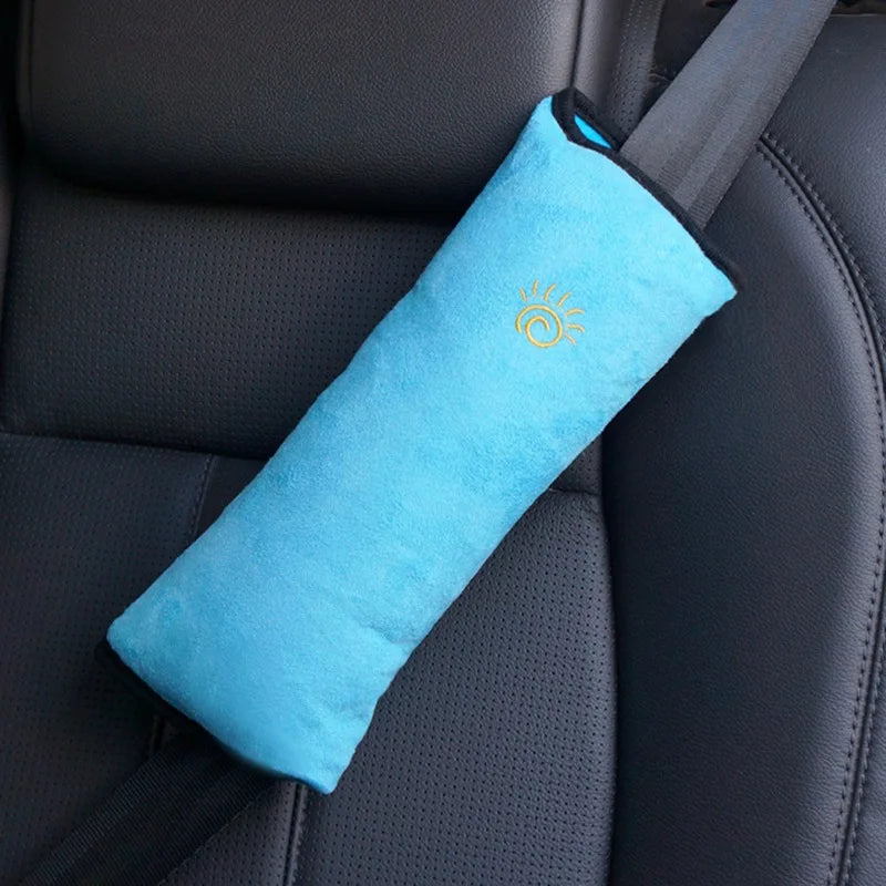 Kids Seat Belt Pillow - Soft Plush Shoulder Strap Cushion (1 Pillow)