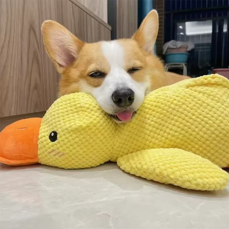 Plush Quacking Duck Dog Toy - Soft Cuddle Companion (1 Toy)