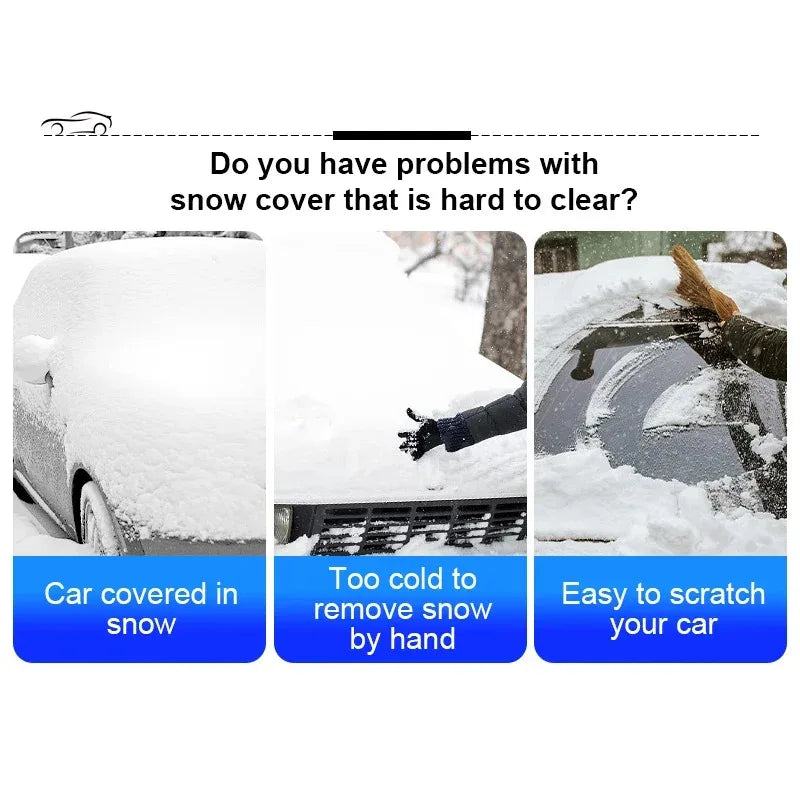 Extendable Snow Brush & Ice Scraper (26-35 in, Detachable)