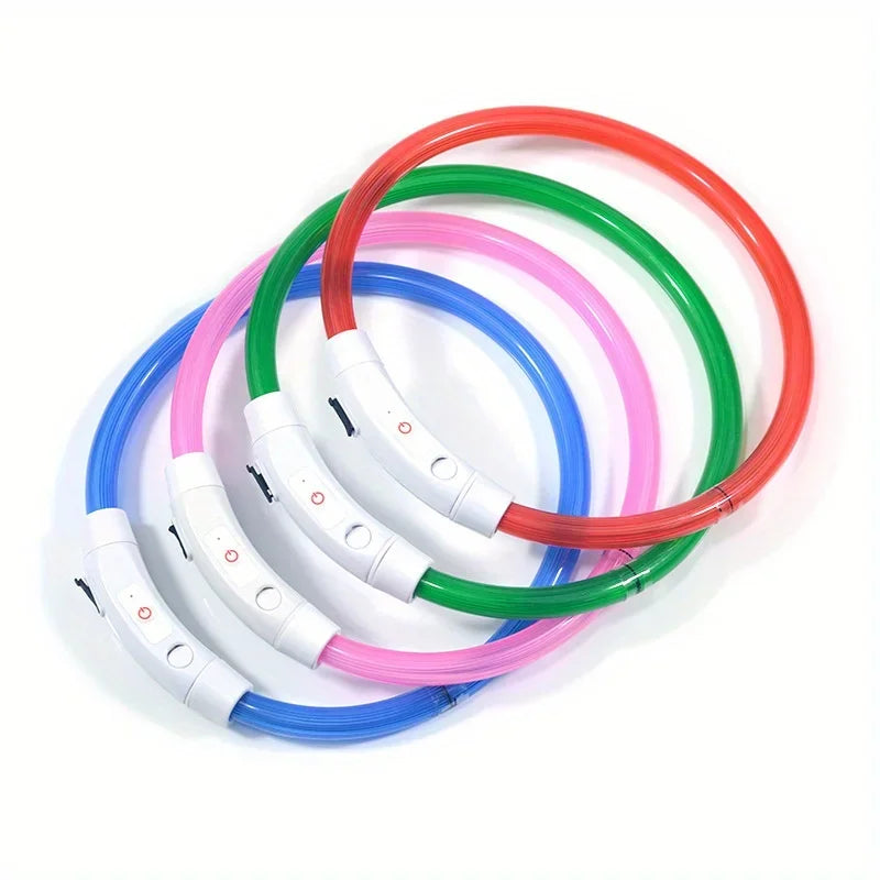 Rechargeable LED Dog Collar – Cut-to-Fit Glow Safety Ring