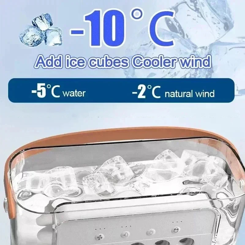 3-in-1 Mini Air Cooler Fan – Cool Mist Humidifier & Night Light