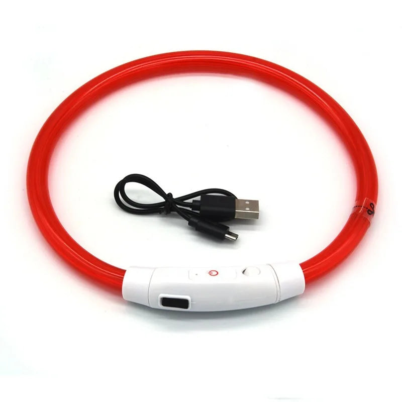 Rechargeable LED Dog Collar – Cut-to-Fit Glow Safety Ring