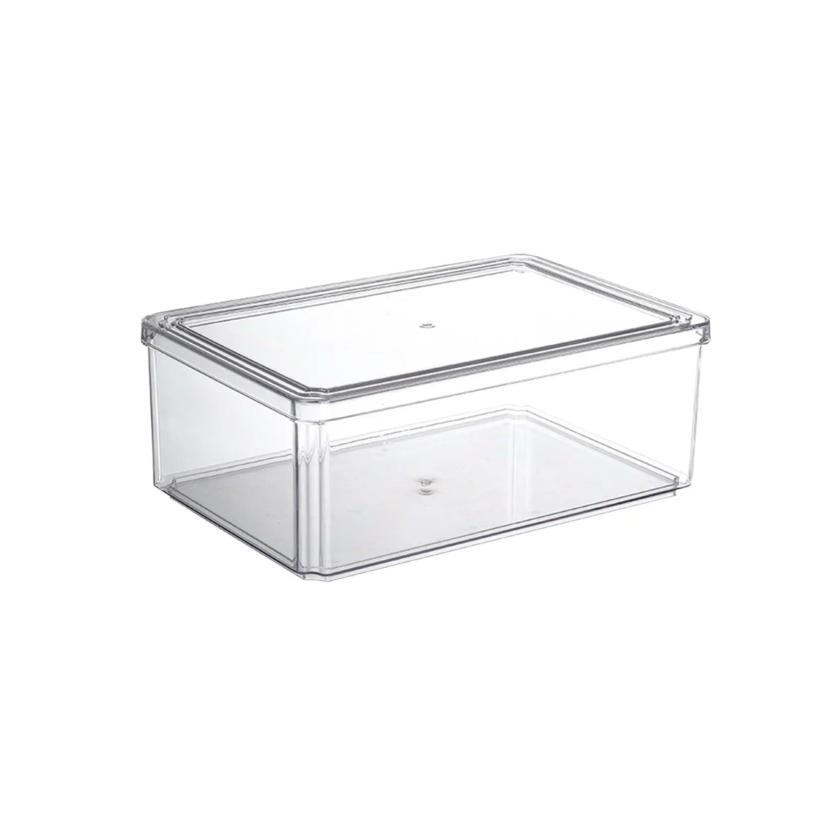 Clear Stackable Fridge Organizer Bin with Lid (Sold Individually)