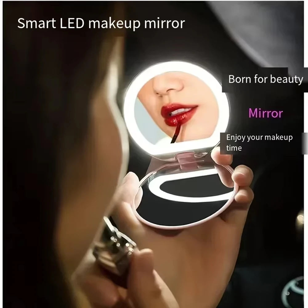 Rechargeable LED Compact Travel Mirror 1X/3X