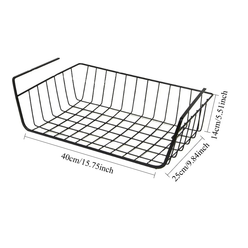 Under-Shelf Hanging Wire Storage Basket