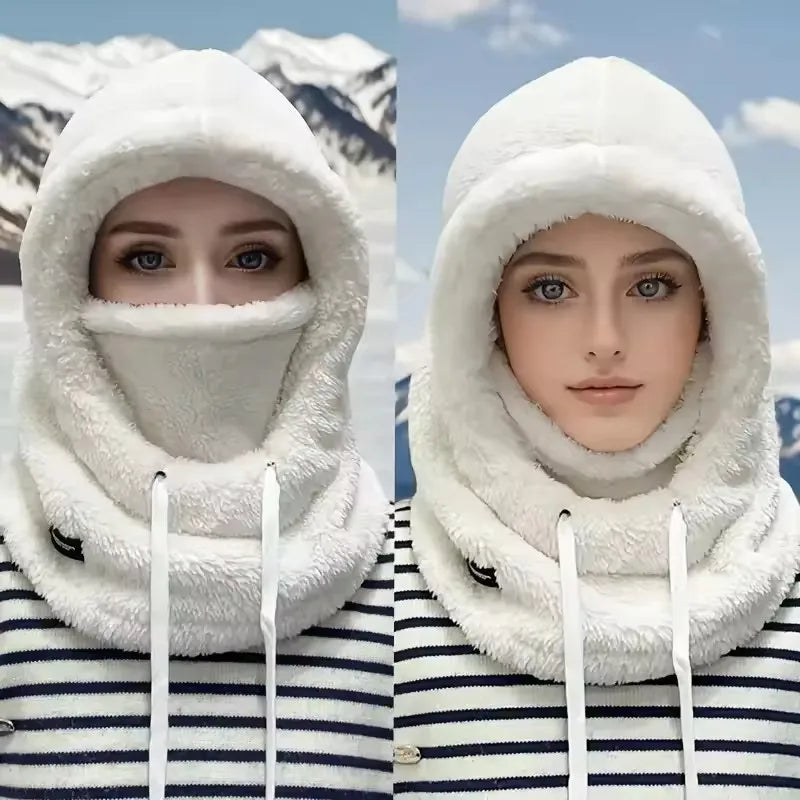 Sherpa Fleece Winter Hood – Windproof Balaclava & Neck Warmer