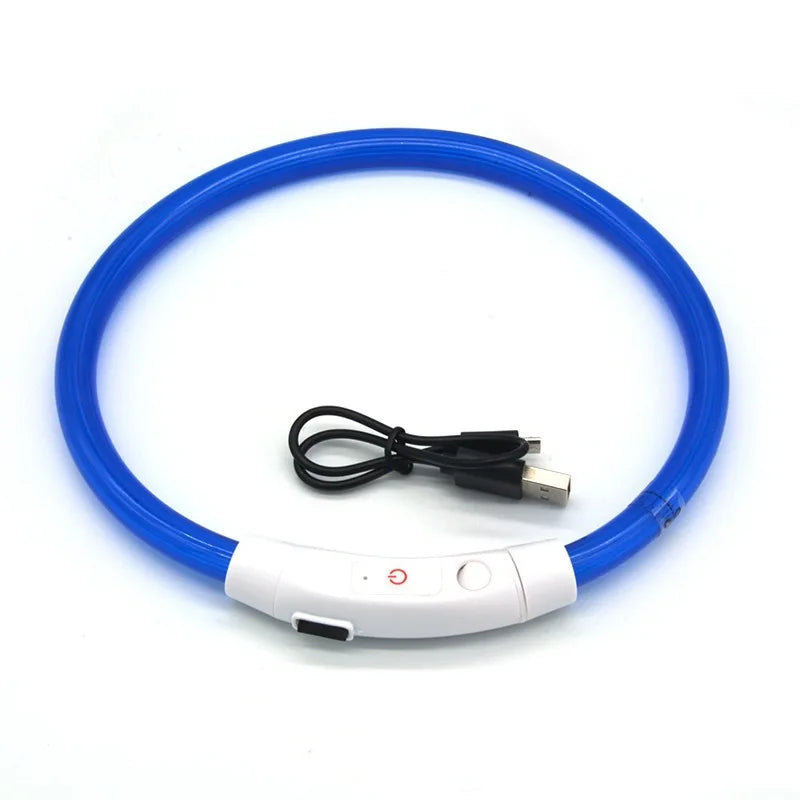 Rechargeable LED Dog Collar – Cut-to-Fit Glow Safety Ring