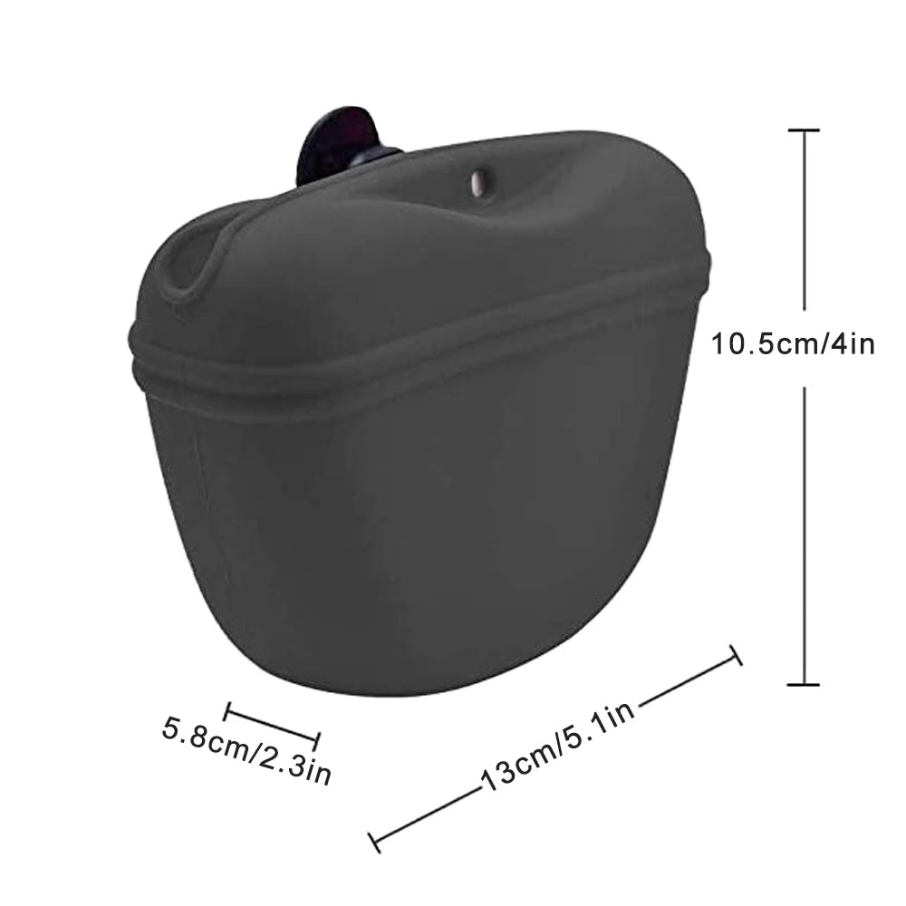 Silicone Dog Treat Pouch with Magnetic Closure & Clip (2-Pack)