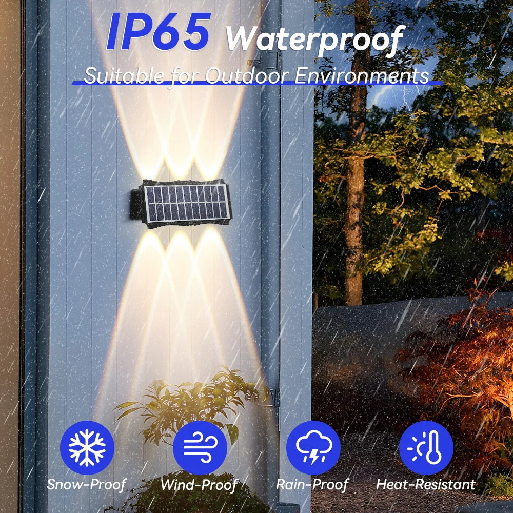 Modern Solar Vertical LED Wall Lamp