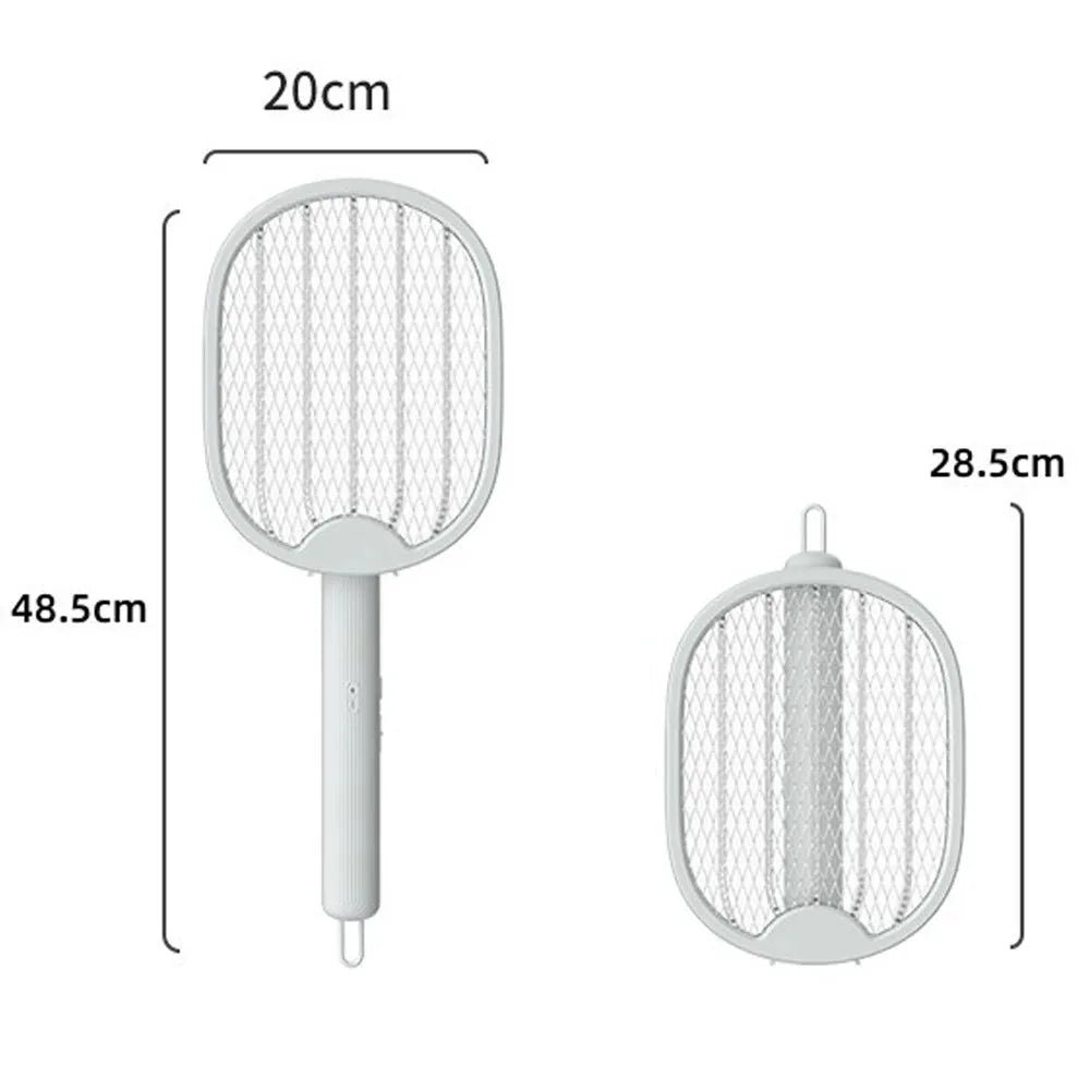 Foldable 2-in-1 Bug Zapper Racket & Mosquito Lamp – USB Rechargeable