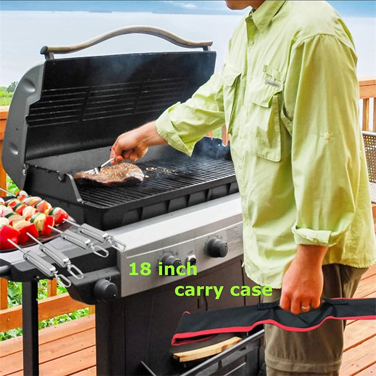 Stainless Steel Grill Skewers – 8-Piece BBQ Set