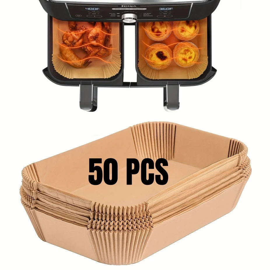 Air fryer liners, 50 pcs rectangle