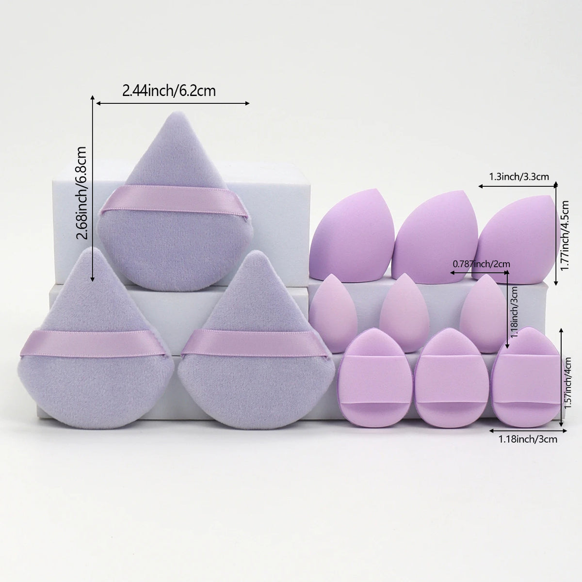 12-Piece Makeup Sponge & Powder Puff Set