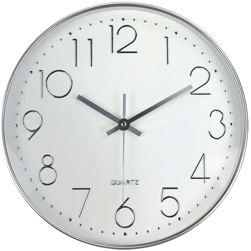 Modern Minimalist Silent Wall Clock with 3D Numbers