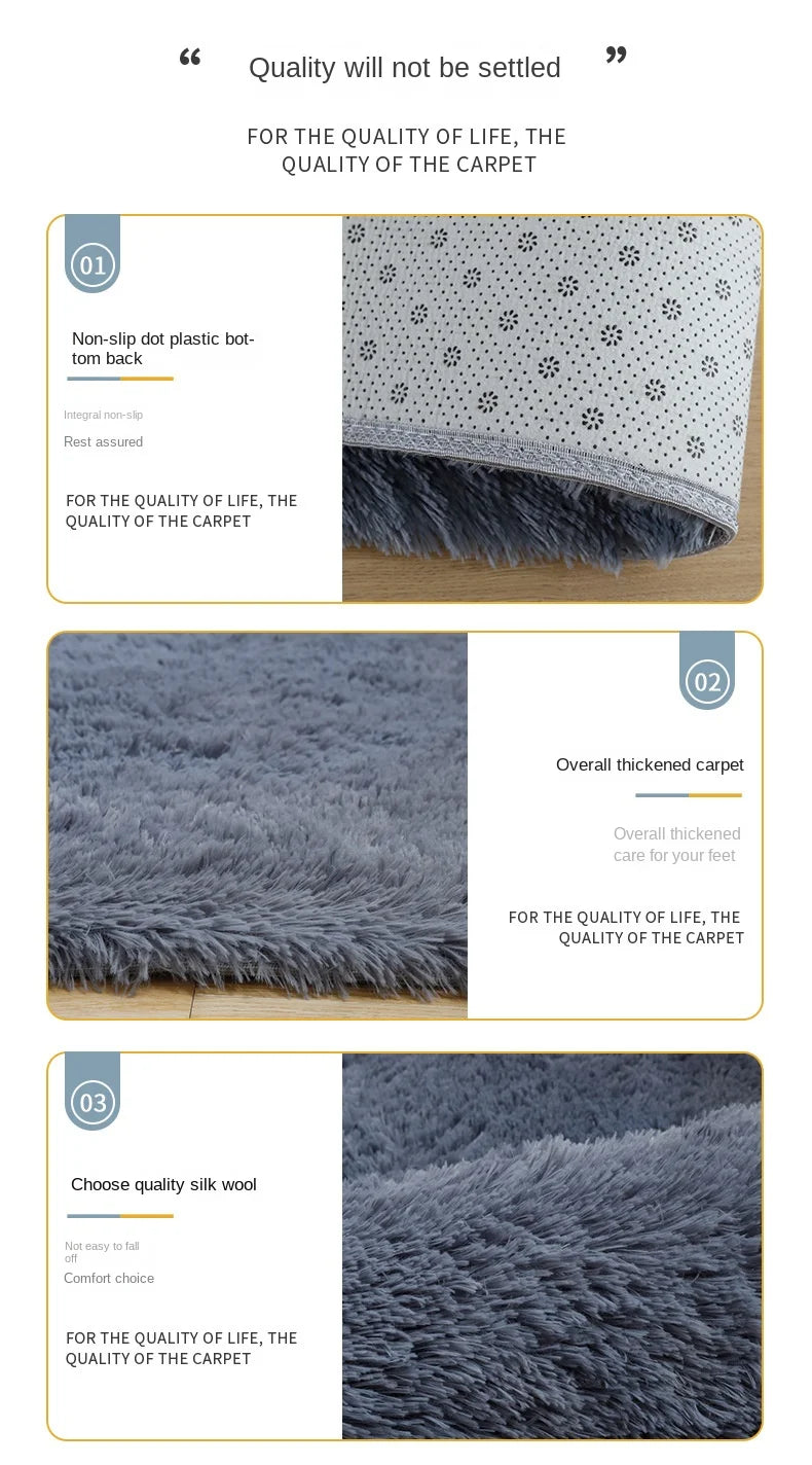 Nordic Soft Plush Area Rug – Modern Home Carpet
