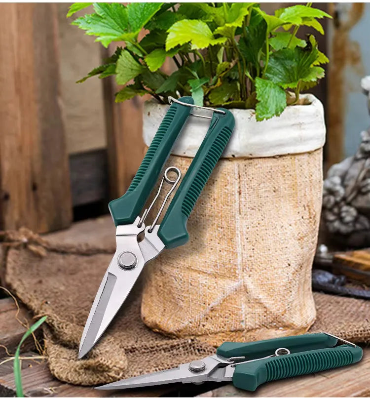 Stainless Steel Garden Pruning Shears – Sharp Precision Snips for Plants, Flowers & Bonsai