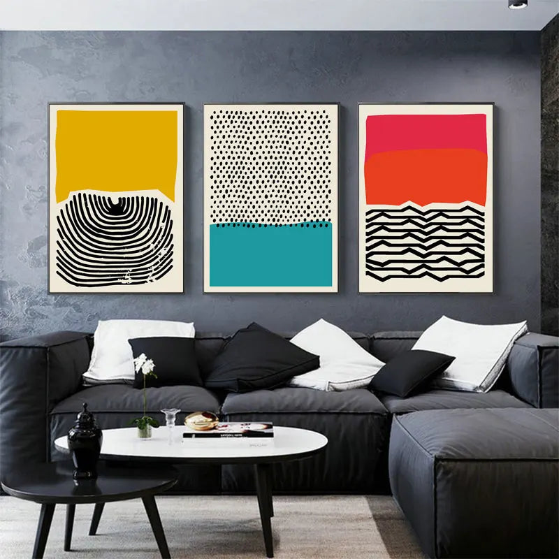 Modern Abstract Geometric Canvas Wall Art