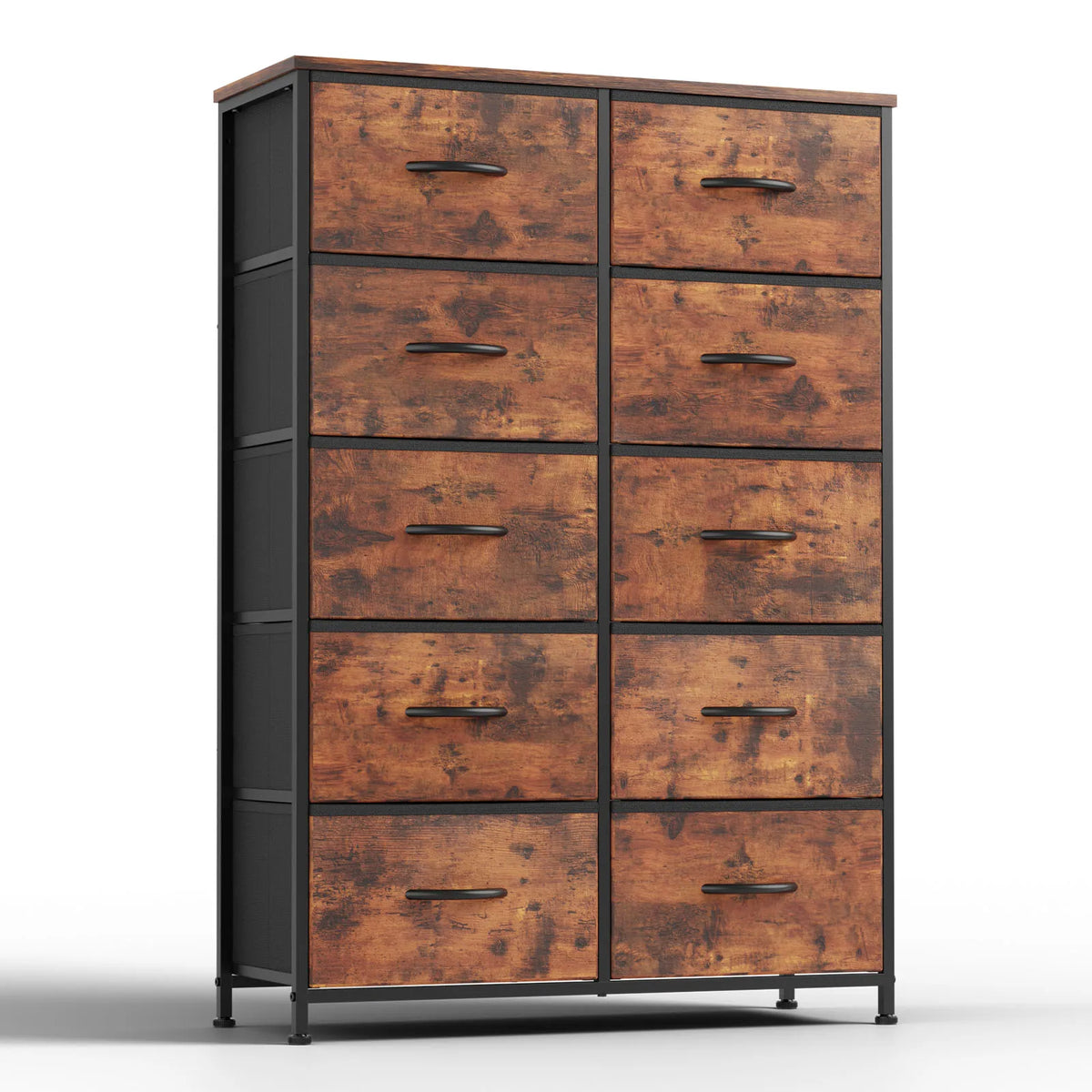 10-Drawer Fabric Storage Dresser with Steel Frame