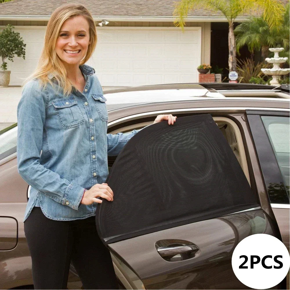 Breathable Mesh Car Window Shades - Slip-On Sock Style