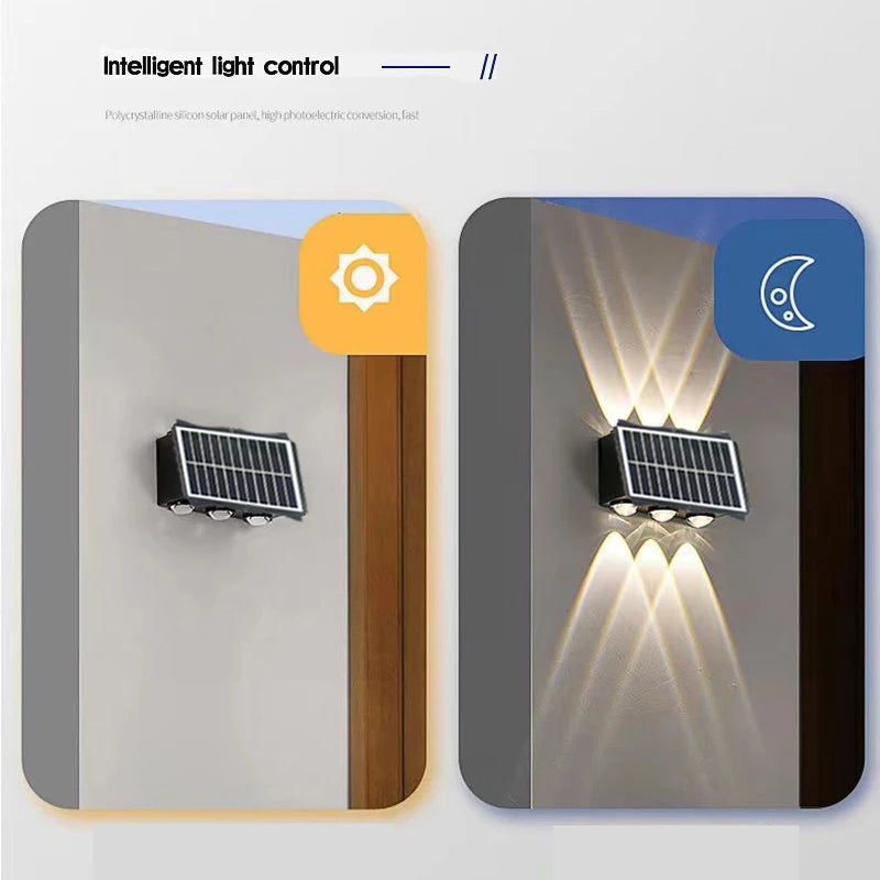 Modern Solar Vertical LED Wall Lamp