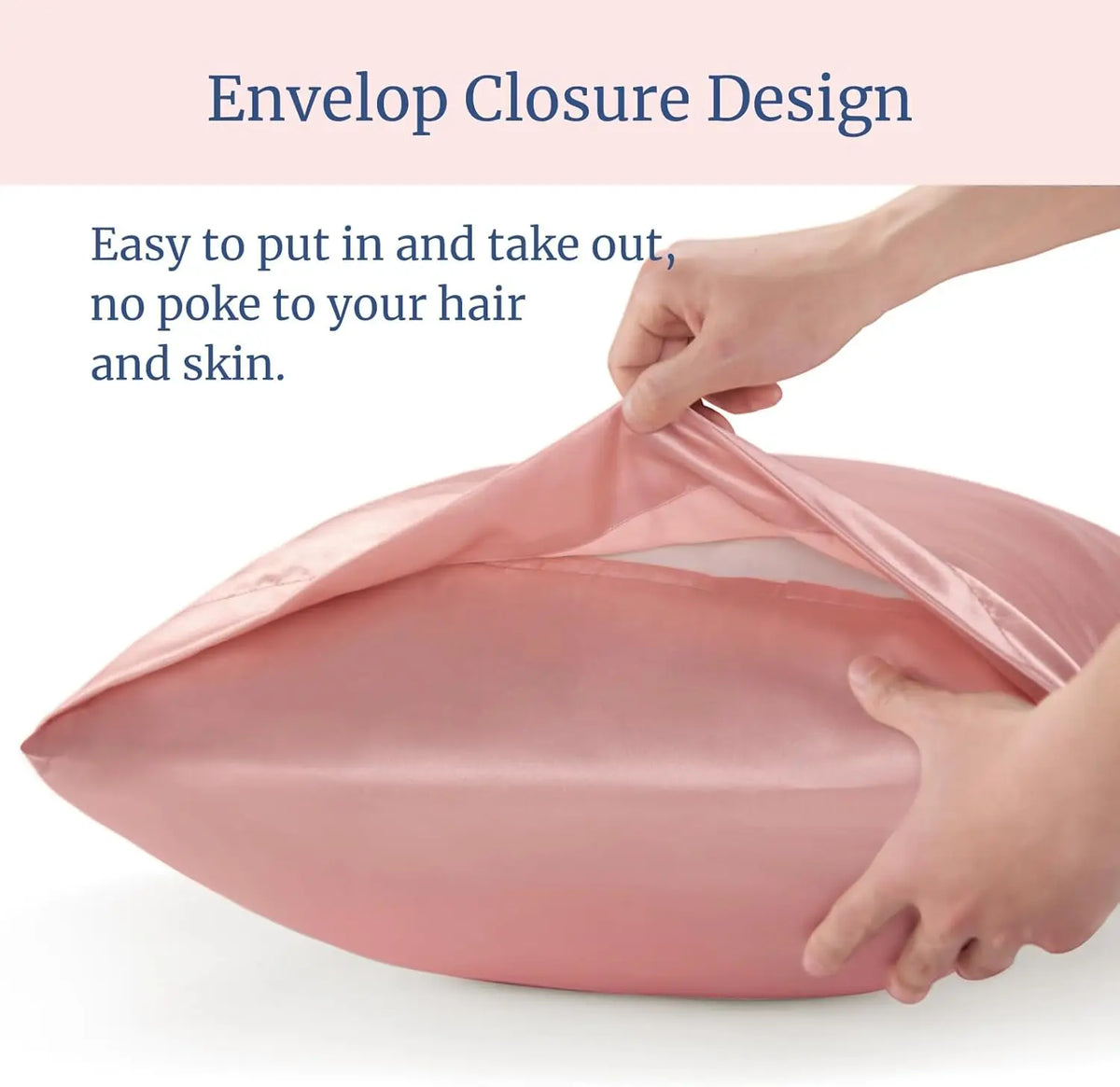 Satin Pillowcases for Hair & Skin, Set of 2 (Envelope Closure)