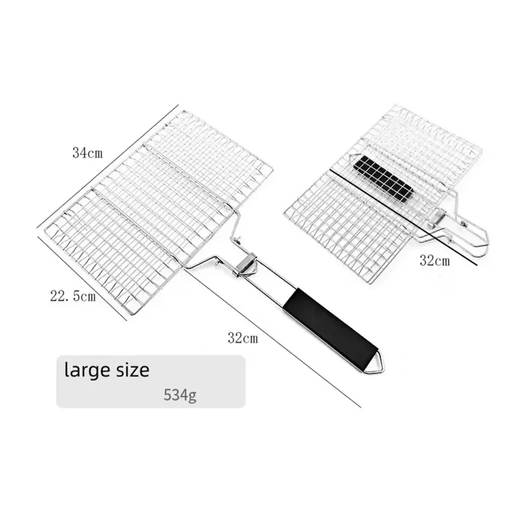 Stainless Steel Grilling Basket – Folding Fish & Veggie Basket or Rolling Cylinder Basket