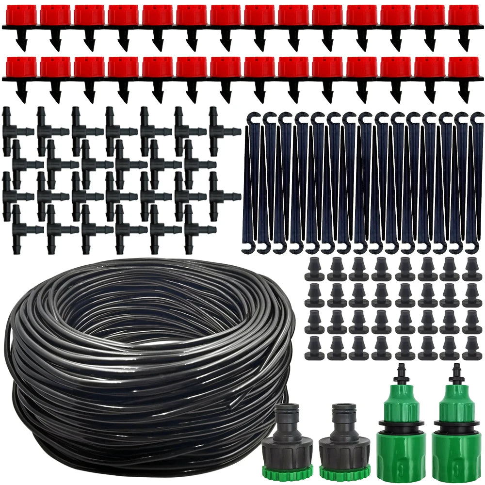 DIY Drip Irrigation Kit – Automatic Garden Watering System with Adjustable Drippers