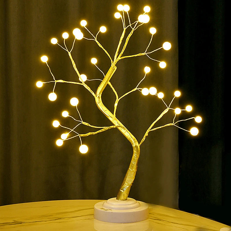 Decorative LED Tree Lamp – USB-Powered Ambient Night Light