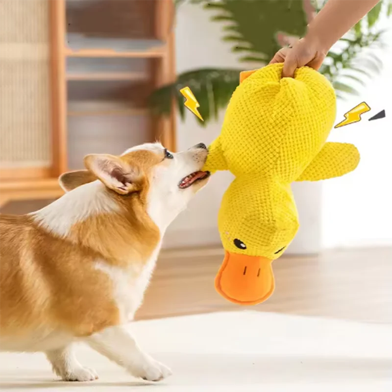 Plush Quacking Duck Dog Toy - Soft Cuddle Companion (1 Toy)